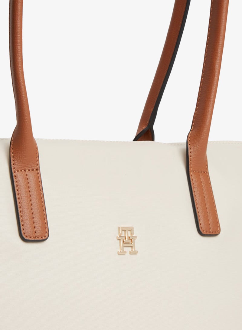 TOMMY HILFIGER TH Monogram Plaque Nylon Tote Bag - Image 4